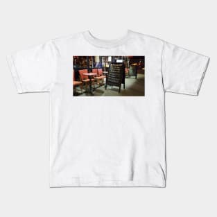 Paris Cafe and Happy Hour at Night Kids T-Shirt